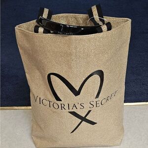 VICTORIA SECRET GOLD SPARKLY LARGE TOTE